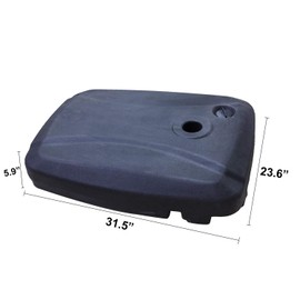 Festival Depot Patio Umbrella Base Outdoor 150 LB Weight Water Filled Plastic Stand Matching Cantilever Sun Umbrella Suit for Outside Deck Porch Garden Lawn, Black (Big-70L)