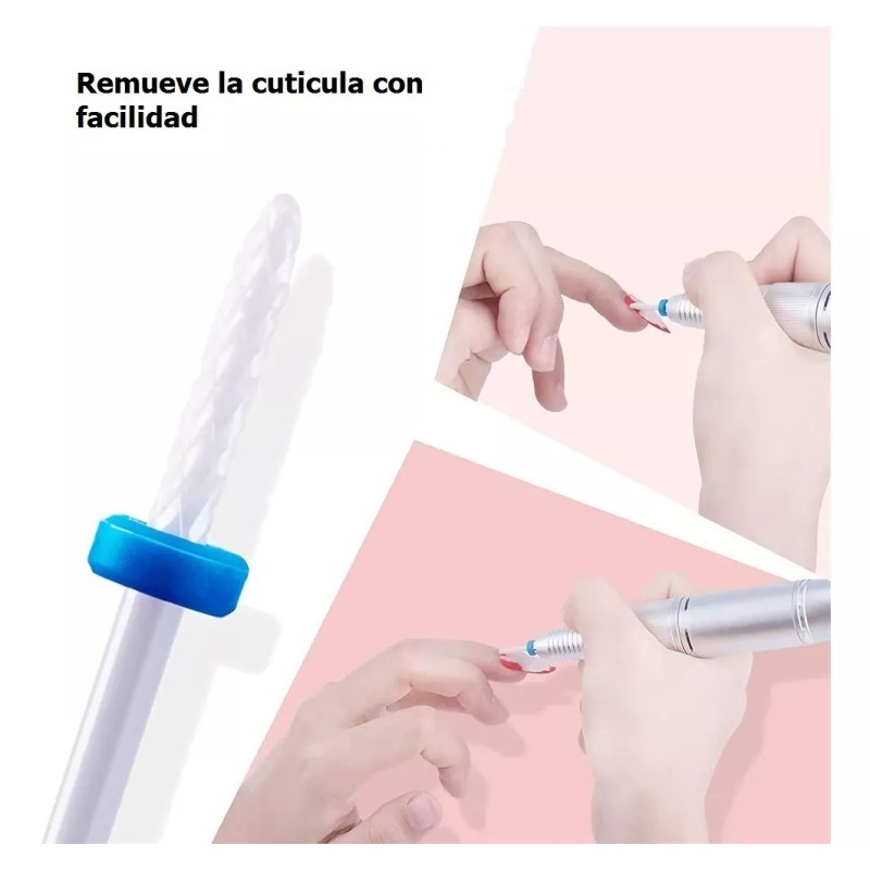 Yooshi Juego Brocas De Uñas Lima Juego Pulidor Drill Cerámica