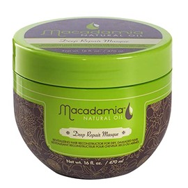 Macadamia Natural Oil Máscara de reparación profunda: reconstructor revitalizante del cabello para cabello seco y dañado, mascarilla capilar nutritiva intensiva, 16 onzas líquidas
