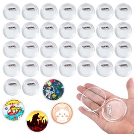 Rairsky 30 Pcs Acrylic Badges Make Your Own, 60mm Badge Making Kit For Kids, Badge-Making Materials, Reusable Button Clear Badges for Students Craft Diy Crafts Gifts Partyactivities At Home School