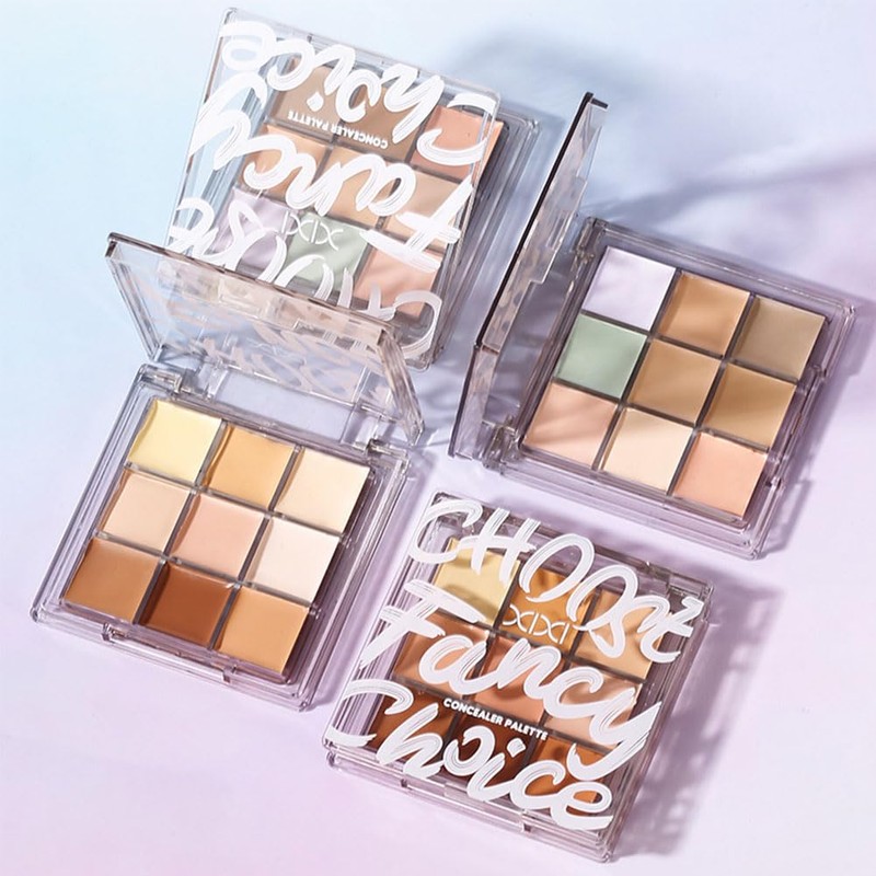 LEEINTO【2025年春夏の最新】9色コンシーラーパレット 遮瑕膏 人気 クマ消し 高カバー 保湿 メイク初心者 自然 シミ隠し クリーム