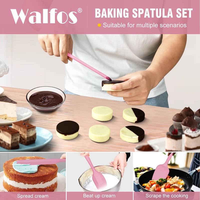 Walfos Silicone Spatula Set of 5 - (600°F) High Heat