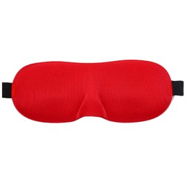 3D Contoured Eye Mask for Sleeping, Luxury Blindfold Sleep Mask with Adjustable Strap, Soft and Comfortable Night Eye Mask for Men Women, Light Blocking Eye Blinder for Travel Sleeping, Red