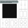 Tondiamo 20 Pcs Black Wall Insulation Gasket Rectangle Wall Plate
