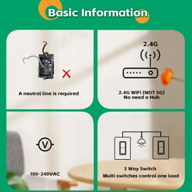 3 Way Smart dimmer Switch for LED Lights by Martin Jerry | SmartLife App Control, Voice Control, 1 Master and 1 add-on led dimmer Switch kit