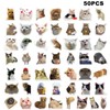 Funny Cat Stickers Set, 50Pcs Cat Stickers for Kids Adults,