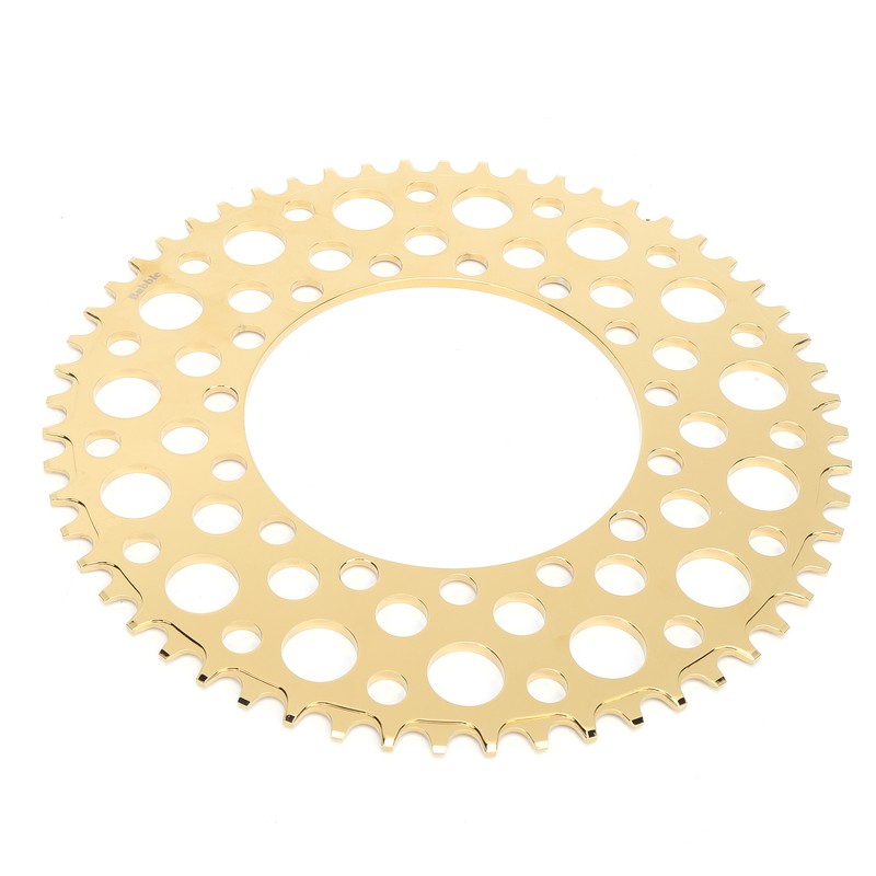 Folding Bicycle Chainwheel Smooth Fastness AntiCorrosion Wearproof Bike Chainring(Titanium Gold