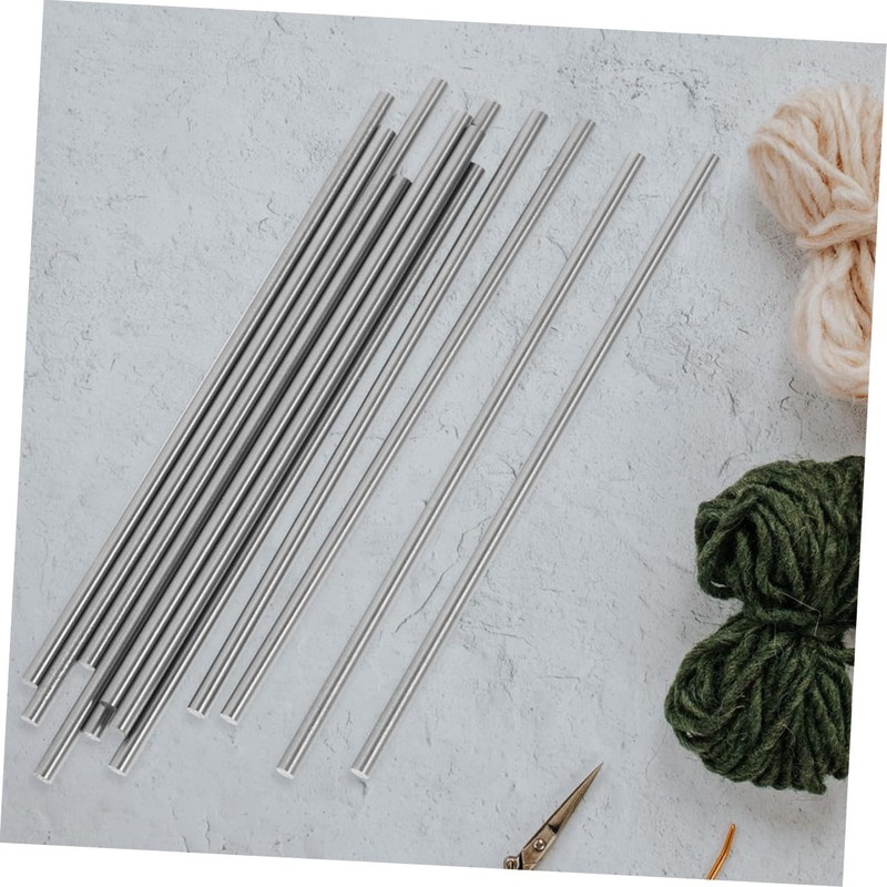 STOBOK Essential Knitting Supplies: 20pcs Metal Knitting Steel Rod Set
