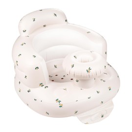 QMVESS Inflatable Baby Seat with Tray, Fully Supportive Infant Floor Seat Baby Chairs for Entertaining Built in Air Pump Blow Up, Learning Sit-Up Seat for Infants 3 Months & Up (Olive)