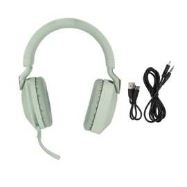 Bluetooth Gaming Headset Foldable Type C Interface Wireless Bluetooth 5.1 Wired Dual Mode Stereo Headset with Microphone Green