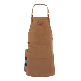 Ess-Nische® Cooking Apron BBQ Apron for Men and Women - Kitchen Apron for Men - Ideal as a Gift for Men, Grandma or Grandpa - Denim Apron Women Extra Long - Many Colours, brown