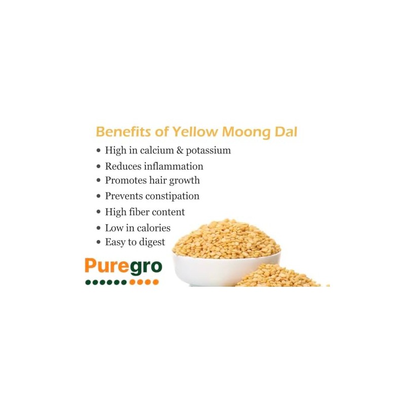Puregro Yellow Moong Dal 500g