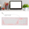 Foldable Silicone Keyboard 106 Keys Waterproof Dustproof Foldable USB Wired