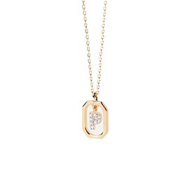 Mini Letter P Necklace Letter Name Chain Gold, Sterling Silver, Cubic Zirconia