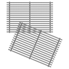 Secbinw 9MM 17.5" 304 Stainless Steel Grill Grates for Weber Spirit 300 and Spirit II 300 Series E-310, GS4 Genesis Silver/Gold B & C Grill Replacement Parts for Weber 7638 7854 66089 66097