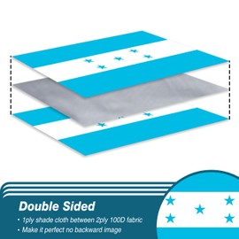 Honduras Honduran Flag 3x5 ft Outdoor, Double Sided 3 Ply Heavy Duty Honduras National Country Flag, 100% Quality Polyester Honduran Banner with Brass Grommets 4 Rows Stitches