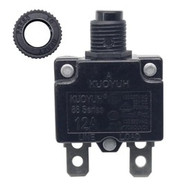 KUOYUH Circuit Breaker 88 Series 12A 32V DC 125/250VAC 50/60Hz Thermal Overload Circuit Breaker with Push Button Reset (12A)