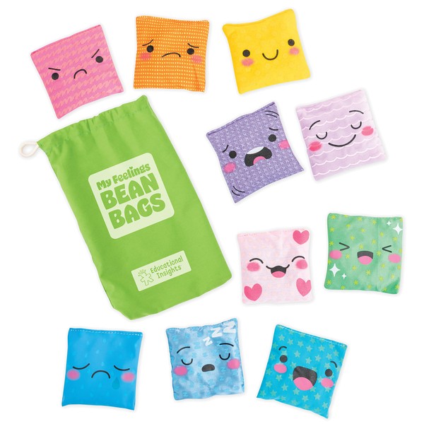 EI3043 EI3043 Learning Resources Emotion Bean Bag Cloth Toy Pack of 10 with Japanese Guide