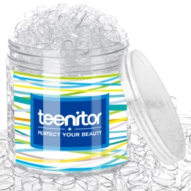 Teenitor Clear Elastic Hair Bands, 2000pcs Mini Hair Rubber Bands, Hair Ties, Soft Hair Elastics Ties, 2mm in Width and 30mm in Length