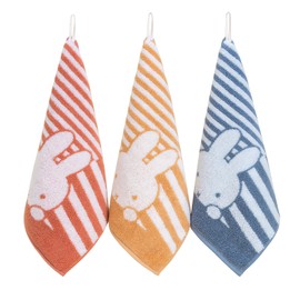 Miffy Towel, Kids Towel, Hand Towel, Face Towel, Handkerchief, Sports Towel, Durable, Lightweight, Thin, For Kids, Cute, Stylish Goods (Miffy A, 3 Pieces)