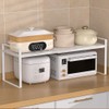 LIYIVNAA Expandable Cabinet Shelf Organizer Adjustable Storage Rack Stackable Metal