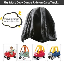 Hadieru 420D Waterproof Car Cover All Weather, Cozy Coupe Car Cover Kids Ride on Car Covers for Cozy Coupe Truck(Only Use for Cozy Coupe)