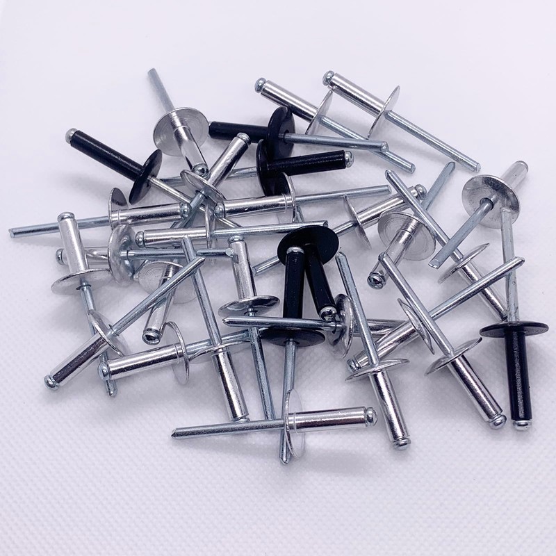 Maozaa 50 pcs 3/16" x 3/4" Large Flange Aluminum Blind