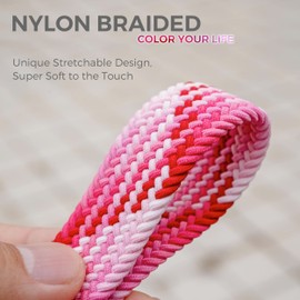 SENLLY Car Key Fob, Elastic Key Holder, Universal Lanyard for Car Keys, 304 Strawberry Red