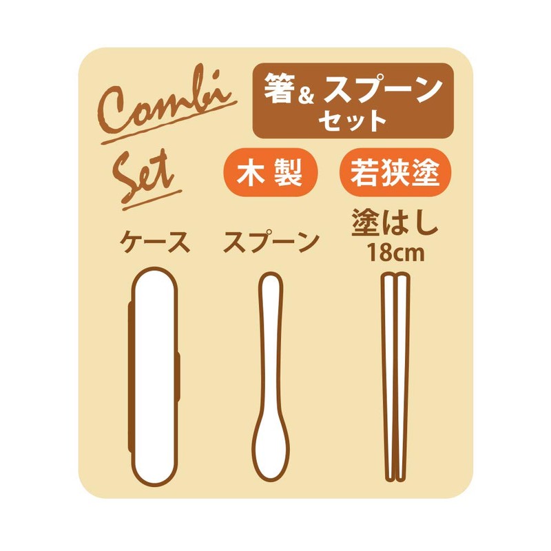 Nakano MM-583 Chopsticks and Spoon Combination Set, Navy, Approx. Width
