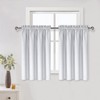 DWCN White Short Room Darkening Curtains for Kitchen/Bedroom, 42 x