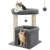 PEQULTI Cat Tree Cat Tower with Sisal-Covered Scratching Posts and