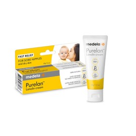 Medela Purelan 37g Lanolin Nipple Cream - Fast Relief for Sore Nipples and Dry Skin, 100% Natural, Hypoallergenic, Dermatologically Tested and Free from Fragrance