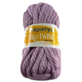 Papatya Big Twist Mega Chunky Yarn Acrylic & Wool Knitting Crochet 200g Ball Shade 5410 Soft Lilac