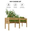Hipicute 2 Tiers Wooden Raised Planter Box,72x23x30-Inch,Mobile Elevated Wood Planter,