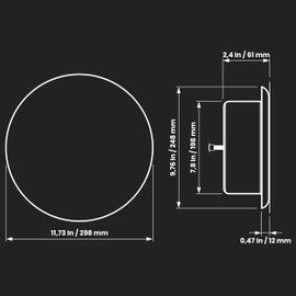 Repa Market ø8" Inch White Steel Universal Diffuser - Adjustable Valve - Air Intake, Supply, Exhaust Duct Ventilation - Round Seamless Metal Soffit Vent Cover - Home Office Wall Ceiling