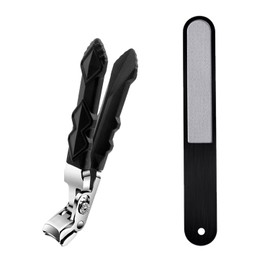 1 Piece Elbow Nail Clipper, 1 Piece Nail File, Long Handle Nail Clipper, Stainless Steel Toenail Clipper, Large Opening Nail Clipper, Multifunctional Manicure Tool
