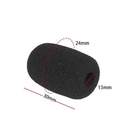 Microphone Sponge, Breathable, Headset, Income Microphone, Loudspeaker, Noise Prevention, Dustproof, Antibacterial, Protection, Microphone Cover, Replacement, Set of 10 (1.2 x 0.9 inches (30 x 24 mm),