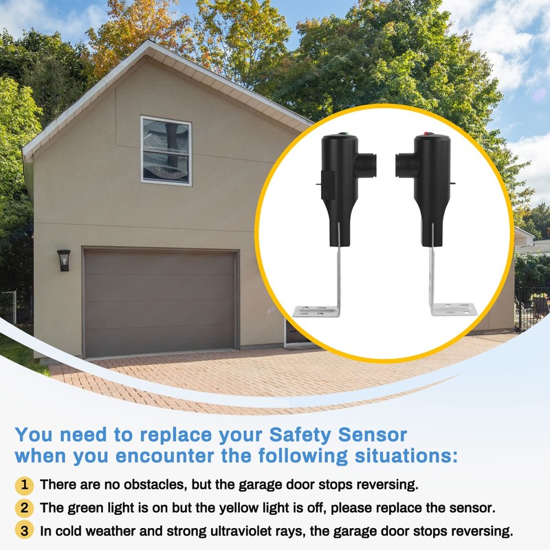 Garage Door Sensors for Genie/Overhead, Garage Door Sensor GSTB-R STB-BL