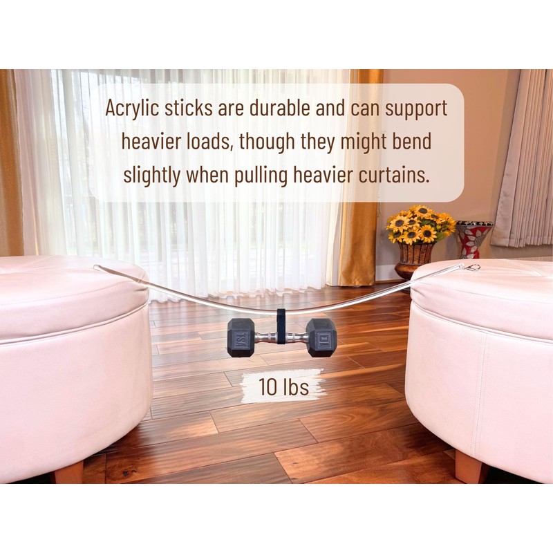 OooWow 36 inch (4 Pack) Steel Cap Round Base Acrylic