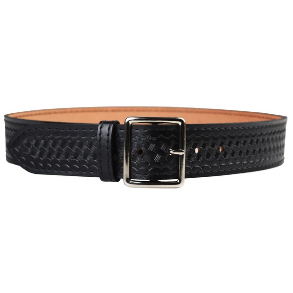 Safariland Duty Gear Garrison Chrome Buckle Belt (Basketweave Black, 42-Inch)