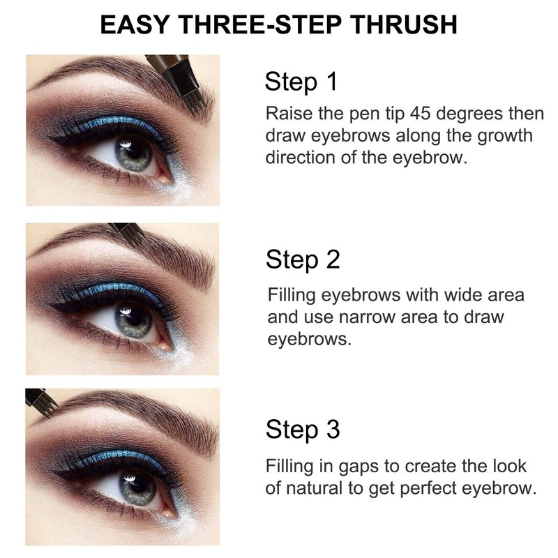 Boobeen Eyebrow Pencil - Microblading Eyebrow Pencil with Micro Fork