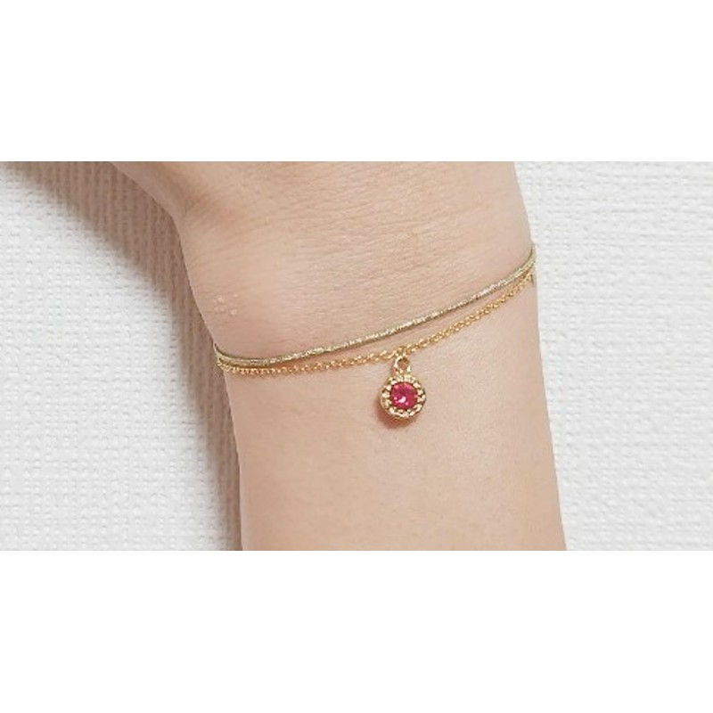 Takumi TAK-35-1 Stone Charm Breath II Red Wrist Circumference Approx.