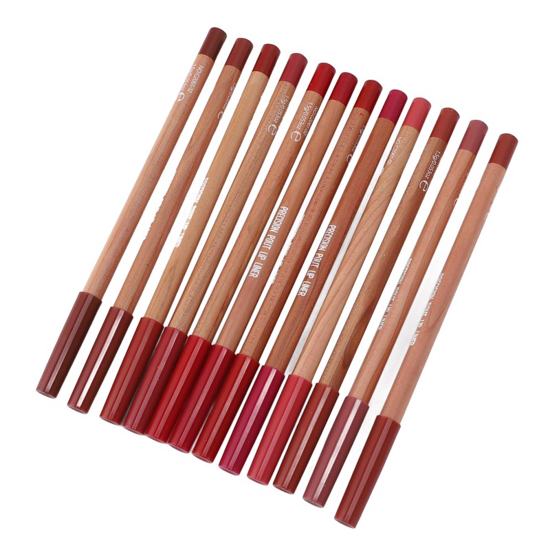 12 Colors Lip Liner Matte Lipstick Lipliner Waterproof Sweat Resistant