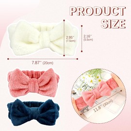 Easter Gifts Skin Care Headband Makeup Headbands Spa Headbands For Women Hair Cute Headbands For Skincare Bow Headband Hairbands For Women'S Hair Headband For Washing Face Makeup Accessories (Pink+Green+White)