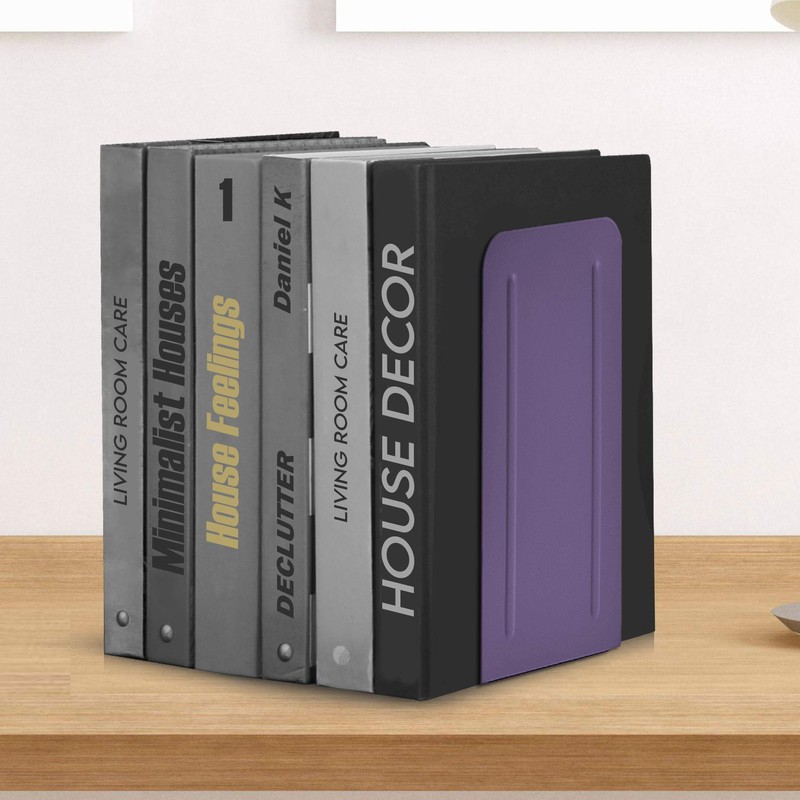 Acrimet Metal Bookends, Jumbo Size 9" H x 4" W