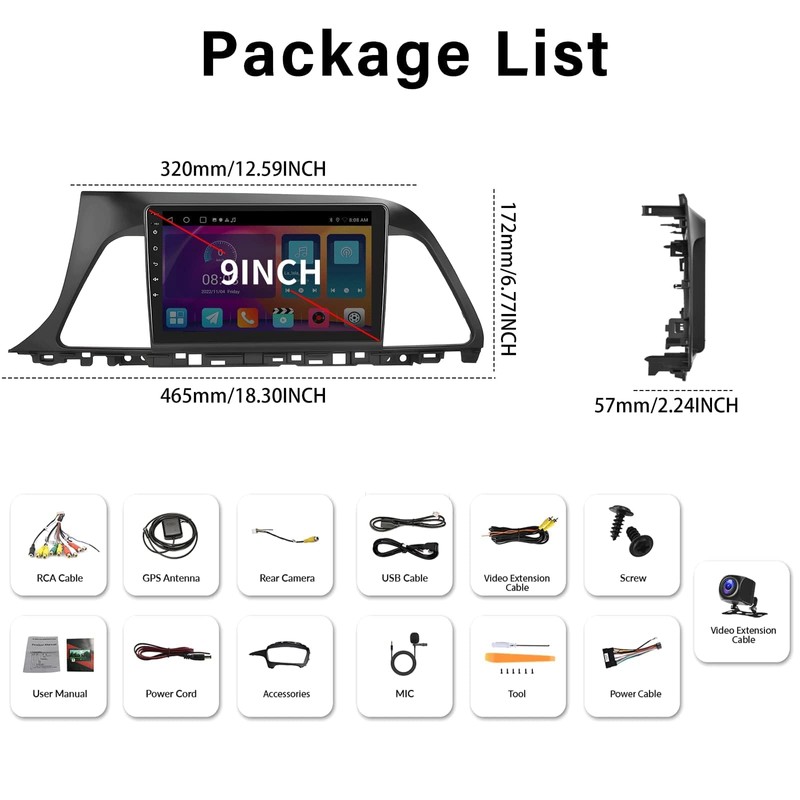 SIXTOP 2+64G Android 13 Car Stereo Radio for Hyundai Sonata