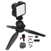 Portable Phone Microphone Vlogging Equipment Microphone Kit with LED Light