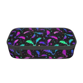 FyLybois Bat Pencil case Big Capacity Pen Pouch Zipper Stationary Bag for College Office Organizer