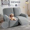 JIVINER Loveseat Recliner Covers, Jacquard 4 Piece Recliner Sofa Cover