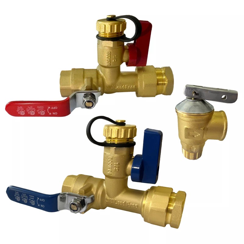 Camplux 3/4" Threaded Isolation Valve & Pressure Relief Kits for